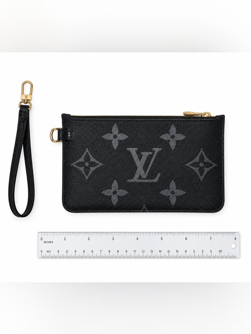 Louis Vuitton Black Monogram Canvas Wristlet Pouch